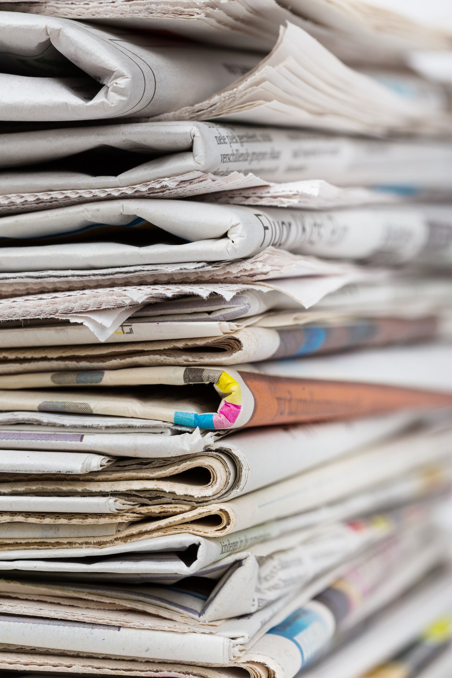 Stack of newspapers